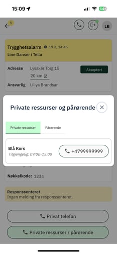 Utvidet kontaktfunksjon i TelluCare Go 4
