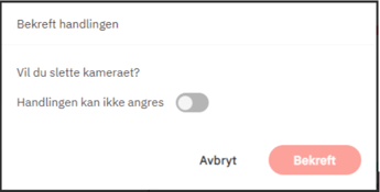 bekreft sletting kamera