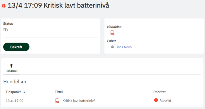 lavt batteri