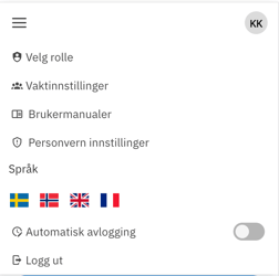 tjensteutøver velg rolle